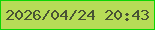 文字の大きさ：4、枠の色：0cd604、背景の色：b7dc57、文字の色：495434 無料ブログパーツのブログ時計