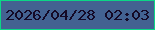 文字の大きさ：4、枠の色：0cd686、背景の色：436291、文字の色：140926 無料ブログパーツのブログ時計