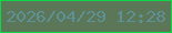 文字の大きさ：3、枠の色：0cd747、背景の色：5c7658、文字の色：5e9098 無料ブログパーツのブログ時計