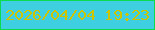 文字の大きさ：5、枠の色：0cdb4f、背景の色：3ed0e0、文字の色：cfc400 無料ブログパーツのブログ時計