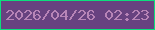 文字の大きさ：4、枠の色：0cde7d、背景の色：674280、文字の色：b784b7 無料ブログパーツのブログ時計