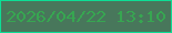 文字の大きさ：4、枠の色：0cde95、背景の色：48775b、文字の色：37a651 無料ブログパーツのブログ時計