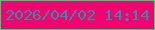 文字の大きさ：4、枠の色：0ce66f、背景の色：ee0570、文字の色：3b87ab 無料ブログパーツのブログ時計