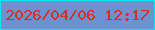 文字の大きさ：1、枠の色：0ce6f2、背景の色：6c92cf、文字の色：de2b21 無料ブログパーツのブログ時計