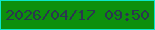 文字の大きさ：2、枠の色：0ce7ca、背景の色：0d8f0d、文字の色：2b364f 無料ブログパーツのブログ時計