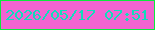 文字の大きさ：1、枠の色：0ce93d、背景の色：f264d1、文字の色：10ddbb 無料ブログパーツのブログ時計