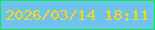 文字の大きさ：2、枠の色：0ce960、背景の色：6ec2ec、文字の色：fad715 無料ブログパーツのブログ時計