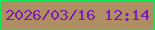 文字の大きさ：2、枠の色：0cea59、背景の色：b08e64、文字の色：7b1eae 無料ブログパーツのブログ時計