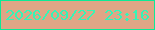 文字の大きさ：2、枠の色：0cea96、背景の色：dfa686、文字の色：35f5b7 無料ブログパーツのブログ時計