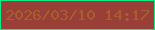 文字の大きさ：5、枠の色：0cec85、背景の色：993f37、文字の色：a66030 無料ブログパーツのブログ時計