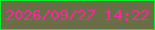 文字の大きさ：4、枠の色：0cee2b、背景の色：696e47、文字の色：fa28a0 無料ブログパーツのブログ時計