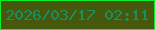 文字の大きさ：5、枠の色：0cee2c、背景の色：46580b、文字の色：179164 無料ブログパーツのブログ時計