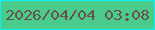文字の大きさ：4、枠の色：0cf0f8、背景の色：4acd8c、文字の色：695348 無料ブログパーツのブログ時計