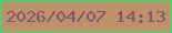 文字の大きさ：4、枠の色：0cf27a、背景の色：c09069、文字の色：75597b 無料ブログパーツのブログ時計