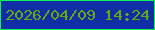 文字の大きさ：4、枠の色：0cf452、背景の色：102ea6、文字の色：6aa812 無料ブログパーツのブログ時計