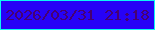 文字の大きさ：4、枠の色：0cf7f3、背景の色：2702f7、文字の色：460171 無料ブログパーツのブログ時計