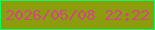 文字の大きさ：3、枠の色：0cfc62、背景の色：8c9c0a、文字の色：d24587 無料ブログパーツのブログ時計