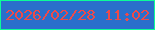 文字の大きさ：4、枠の色：0cfc98、背景の色：2a6fcb、文字の色：ee4a4a 無料ブログパーツのブログ時計
