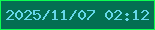 文字の大きさ：2、枠の色：0cfd52、背景の色：036f52、文字の色：66d7ea 無料ブログパーツのブログ時計