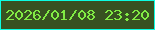 文字の大きさ：5、枠の色：0cfde2、背景の色：375221、文字の色：81eb44 無料ブログパーツのブログ時計