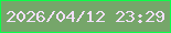 文字の大きさ：3、枠の色：0cfe49、背景の色：76a66a、文字の色：f4dffe 無料ブログパーツのブログ時計