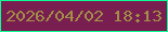 文字の大きさ：1、枠の色：0cfe96、背景の色：791e51、文字の色：a28e46 無料ブログパーツのブログ時計