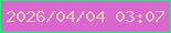 文字の大きさ：3、枠の色：0cff6b、背景の色：da67d0、文字の色：d8c8ac 無料ブログパーツのブログ時計