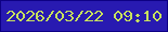 文字の大きさ：2、枠の色：0d0084、背景の色：281ab1、文字の色：c7e15d 無料ブログパーツのブログ時計