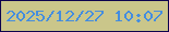 文字の大きさ：2、枠の色：0d014e、背景の色：cac68a、文字の色：448ddf 無料ブログパーツのブログ時計