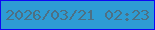 文字の大きさ：3、枠の色：0d08f4、背景の色：2e9cd4、文字の色：4d7084 無料ブログパーツのブログ時計