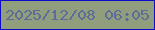文字の大きさ：2、枠の色：0d0cca、背景の色：919e7d、文字の色：5c6b97 無料ブログパーツのブログ時計