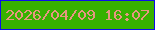 文字の大きさ：3、枠の色：0d0dea、背景の色：37b100、文字の色：e79781 無料ブログパーツのブログ時計