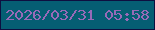 文字の大きさ：4、枠の色：0d0f40、背景の色：055e73、文字の色：986ab8 無料ブログパーツのブログ時計