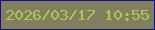 文字の大きさ：3、枠の色：0d128e、背景の色：837f5e、文字の色：a7ca57 無料ブログパーツのブログ時計