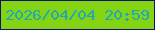 文字の大きさ：4、枠の色：0d1375、背景の色：85d413、文字の色：1da9b8 無料ブログパーツのブログ時計