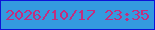 文字の大きさ：4、枠の色：0d13d7、背景の色：349adf、文字の色：c32d7e 無料ブログパーツのブログ時計