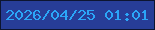 文字の大きさ：5、枠の色：0d1530、背景の色：273d97、文字の色：2ba6f8 無料ブログパーツのブログ時計