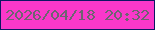 文字の大きさ：5、枠の色：0d1763、背景の色：fa38ca、文字の色：6e6471 無料ブログパーツのブログ時計