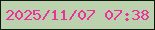 文字の大きさ：1、枠の色：0d190d、背景の色：bcd1ae、文字の色：e9329b 無料ブログパーツのブログ時計