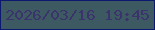 文字の大きさ：2、枠の色：0d196f、背景の色：3d5962、文字の色：3b336c 無料ブログパーツのブログ時計
