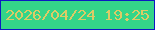 文字の大きさ：3、枠の色：0d19c2、背景の色：34d589、文字の色：dccb66 無料ブログパーツのブログ時計