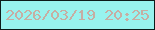 文字の大きさ：4、枠の色：0d1c1a、背景の色：98f3ee、文字の色：c6aea3 無料ブログパーツのブログ時計