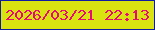 文字の大きさ：2、枠の色：0d1ca2、背景の色：d8e310、文字の色：e80a79 無料ブログパーツのブログ時計