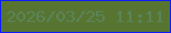 文字の大きさ：5、枠の色：0d1cff、背景の色：577431、文字の色：5b845a 無料ブログパーツのブログ時計