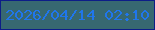 文字の大きさ：5、枠の色：0d1d88、背景の色：376871、文字の色：2076ec 無料ブログパーツのブログ時計