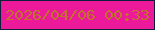 文字の大きさ：5、枠の色：0d1e3b、背景の色：ec1a9b、文字の色：c1712b 無料ブログパーツのブログ時計