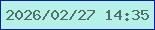 文字の大きさ：5、枠の色：0d1e96、背景の色：b5f1e8、文字の色：516e69 無料ブログパーツのブログ時計
