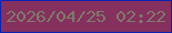 文字の大きさ：3、枠の色：0d22af、背景の色：85305e、文字の色：80796a 無料ブログパーツのブログ時計