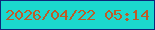 文字の大きさ：4、枠の色：0d277a、背景の色：1bd8ce、文字の色：bc5b28 無料ブログパーツのブログ時計