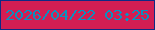 文字の大きさ：5、枠の色：0d2a85、背景の色：d21e53、文字の色：0991c0 無料ブログパーツのブログ時計